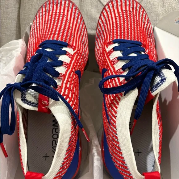 Nike Red and Blue Sneakers with VaporMax Technology