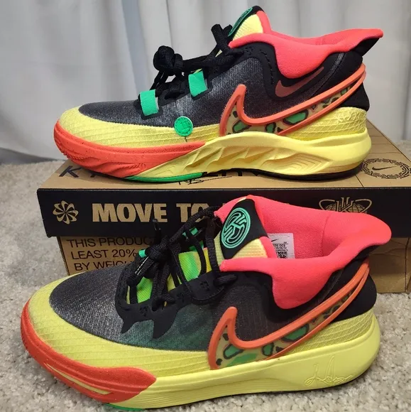 Nike Red and Yellow Sneakers with Modern Design