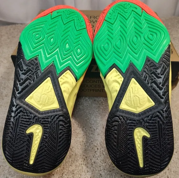 Nike Red and Yellow Sneakers with Modern Design