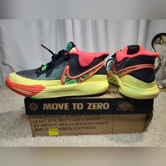 Nike Red and Yellow Sneakers with Modern Design