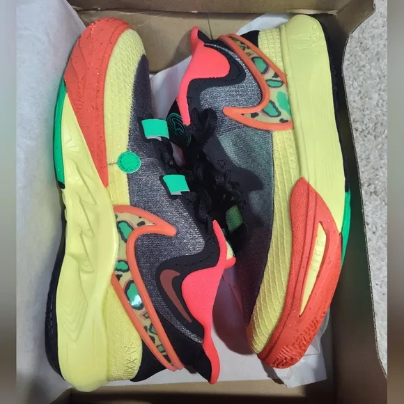 Nike Red and Yellow Sneakers with Modern Design