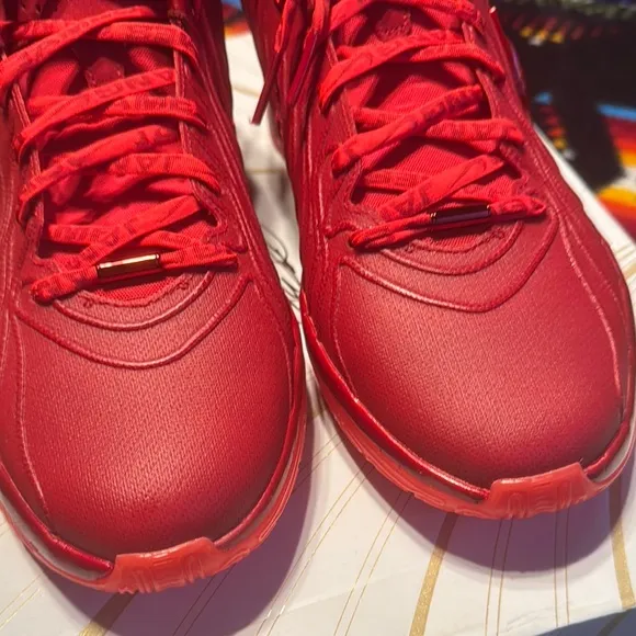 Nike Red Basketball Sneakers Bold Design