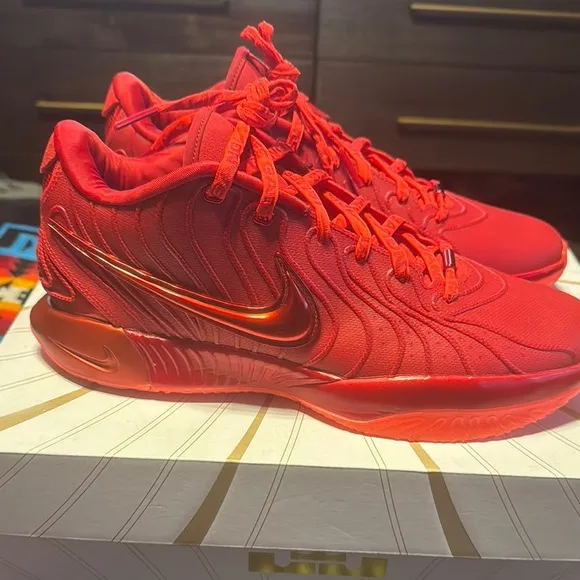 Nike Red Basketball Sneakers Bold Design