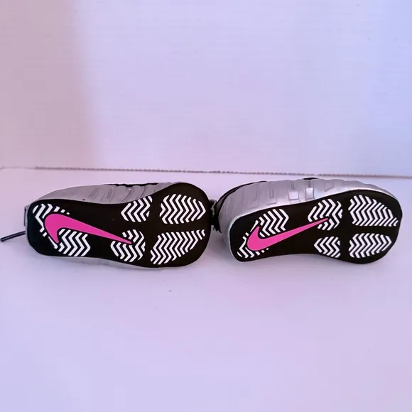 Nike Silver and Black Foamposite Sneakers 2c
