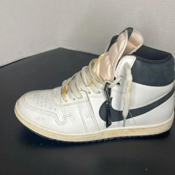 Nike Sneakers 8 Mens Black White High-Top A Maniere Mid Jordan Air Deadstock