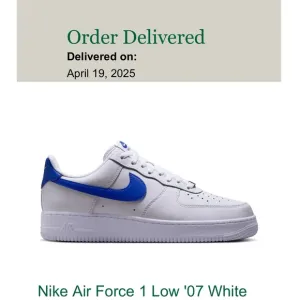 Nike White and Blue Low Sneakers