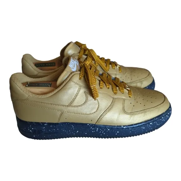NikeiD Custom Designed  Gold and Black Sneakers 2015 Size 8.5