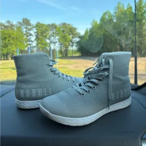 NOBULL Gray High-Top Sneakers with Minimalist Design