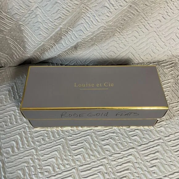 NWB Louise et Cie Lo Ashlin Leather Rose Gold Ballet Flats 8.5M Suede Inside