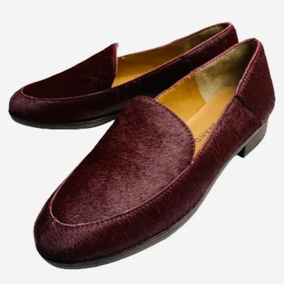 NWOB Lucky Brand Camdyn Burgundy Cow Hair Size 6