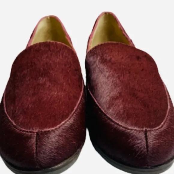 NWOB Lucky Brand Camdyn Burgundy Cow Hair Size 6