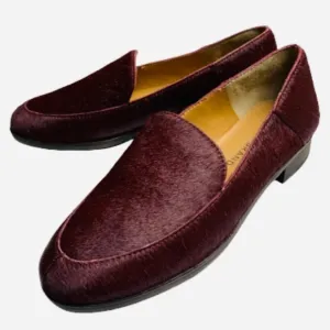 NWOB Lucky Brand Camdyn Burgundy Cow Hair Size 6