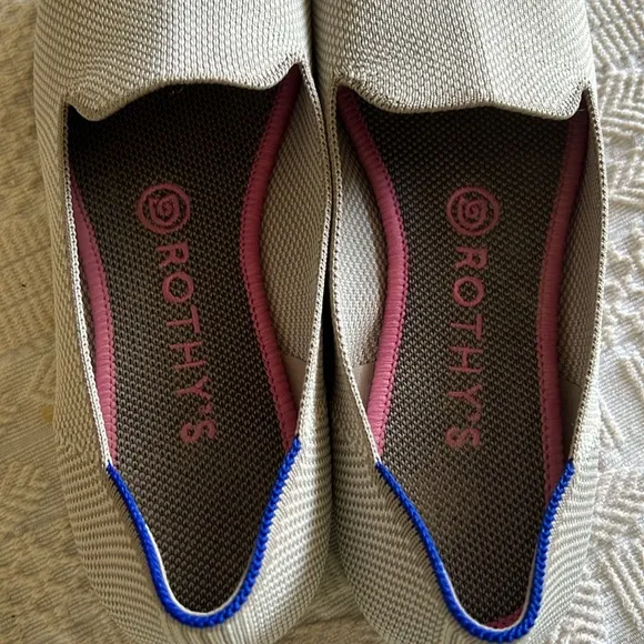 NWOB Rothy’s linen double stitch loafers size 8.5* retired*