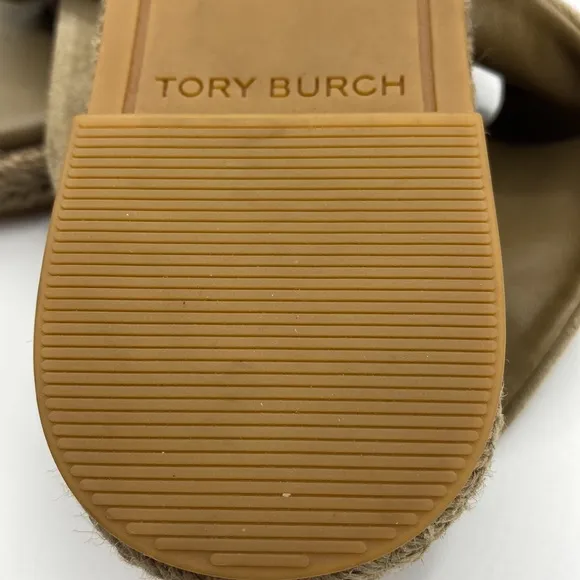 NWOB Tory‎ Burch Suede Slingback Espadrilles InLeccio Tan Size 5