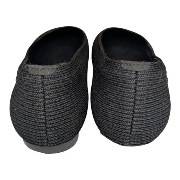 NWOB Vivaia Margot 2.0 Black Square-Toe V-Cut Slip On Flats 8.5 W