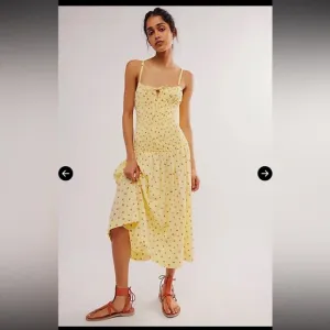 NWOT FREE PEOPLE  Lavender Daze Dress - strawberry dress Yellow