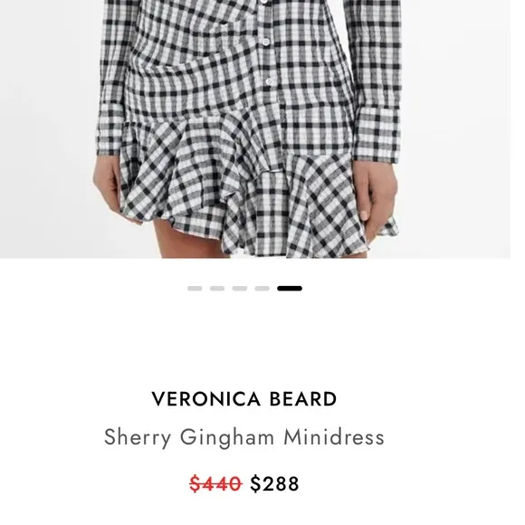 NWOT Veronica Beard Sherry Checked Wrap Shirt Dress