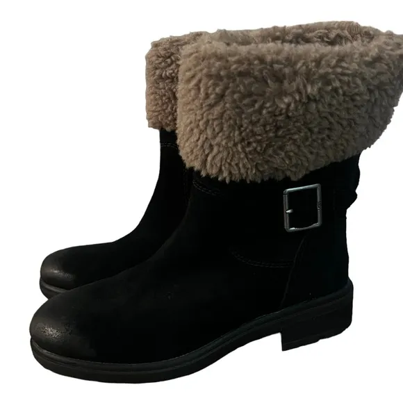 NWOT Women’s Ugg Harrison Cuff Boots in Black – Sz 6.5