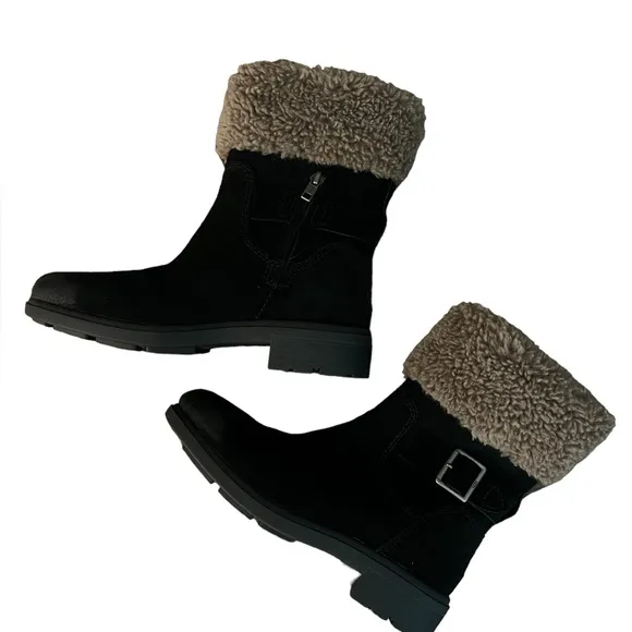 NWOT Women’s Ugg Harrison Cuff Boots in Black – Sz 6.5
