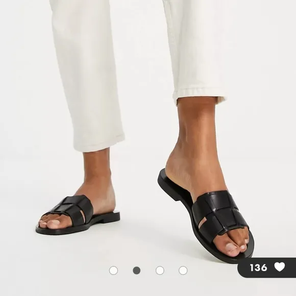 NWT &amp; Other Stories Sz 7 Duo Strap Leather Sandals