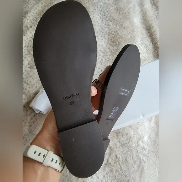 NWT &amp; Other Stories Sz 7 Duo Strap Leather Sandals