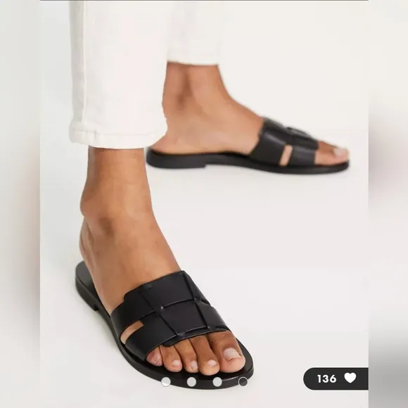 NWT &amp; Other Stories Sz 7 Duo Strap Leather Sandals