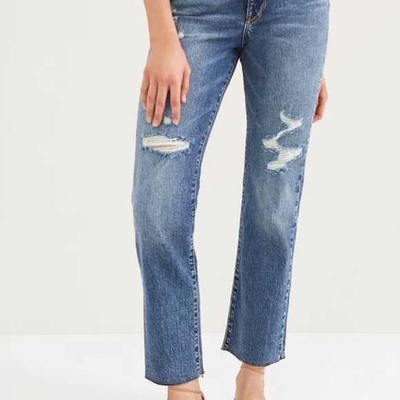 NWT Anthropologie Pilcro Vintage Straight Blue Jeans size 31