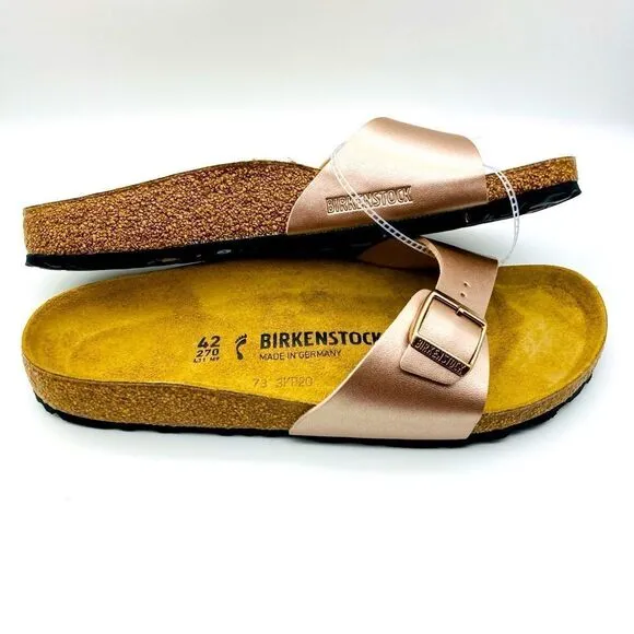 NWT Birkenstock Madrid Metallic Copper Women’s Sandals 11/42/270 Germany