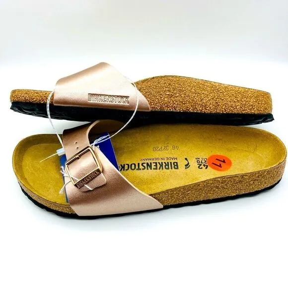 NWT Birkenstock Madrid Metallic Copper Women’s Sandals 11/42/270 Germany