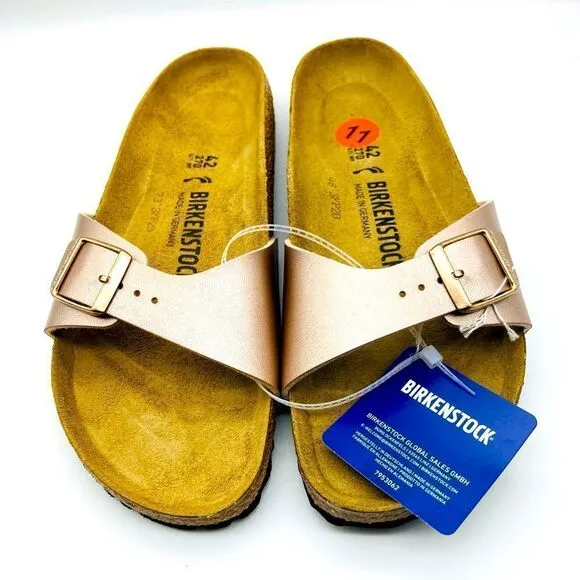 NWT Birkenstock Madrid Metallic Copper Women’s Sandals 11/42/270 Germany
