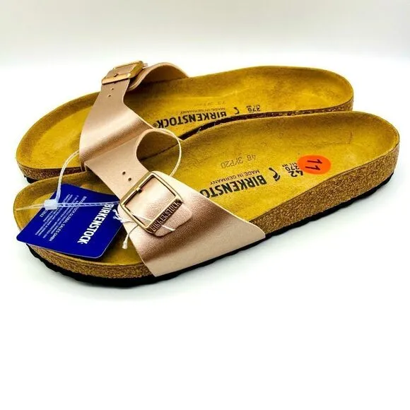 NWT Birkenstock Madrid Metallic Copper Women’s Sandals 11/42/270 Germany