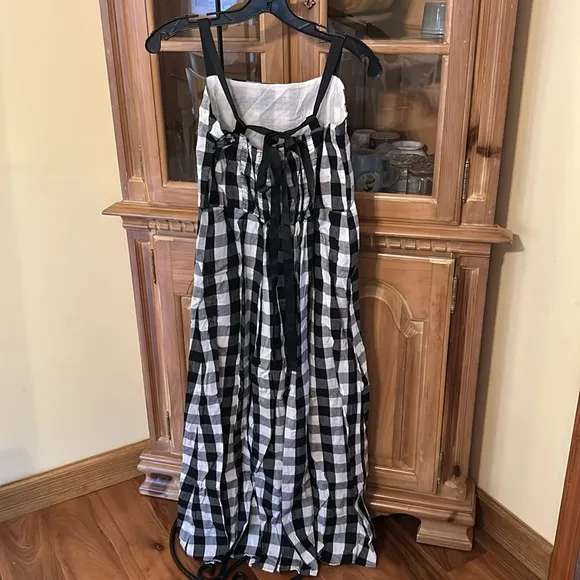 NWT Black Gingham Lelia Dress