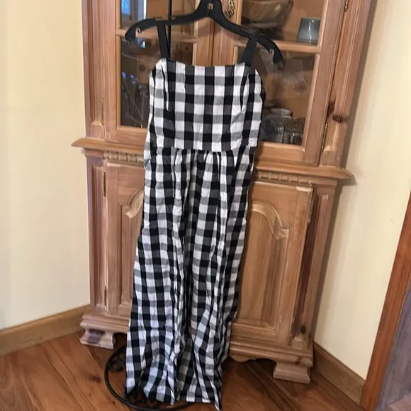 NWT Black Gingham Lelia Dress