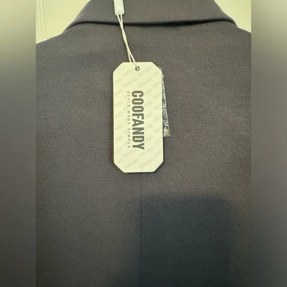 NWT COOFANDY Men's One Button Grey Lightweight Knit Sport Coat, Size XL