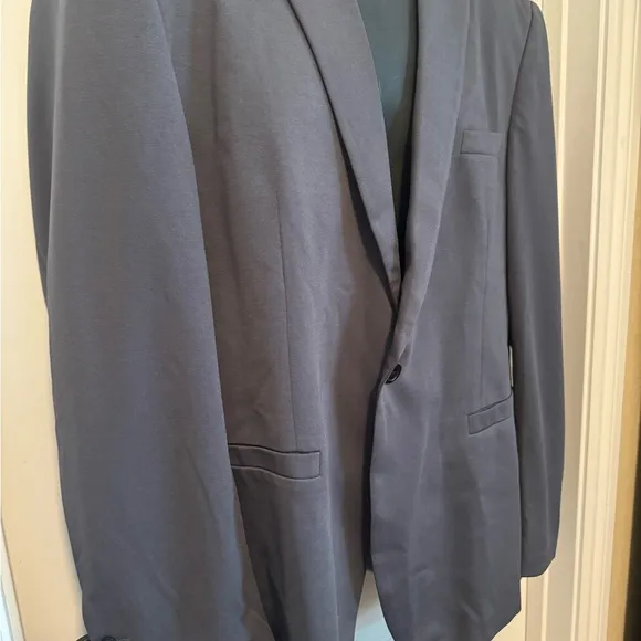 NWT COOFANDY Men's One Button Grey Lightweight Knit Sport Coat, Size XL