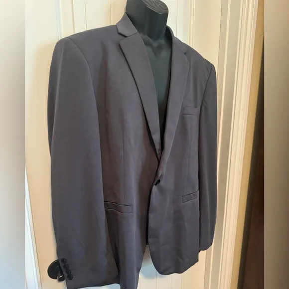 NWT COOFANDY Men's One Button Grey Lightweight Knit Sport Coat, Size XL