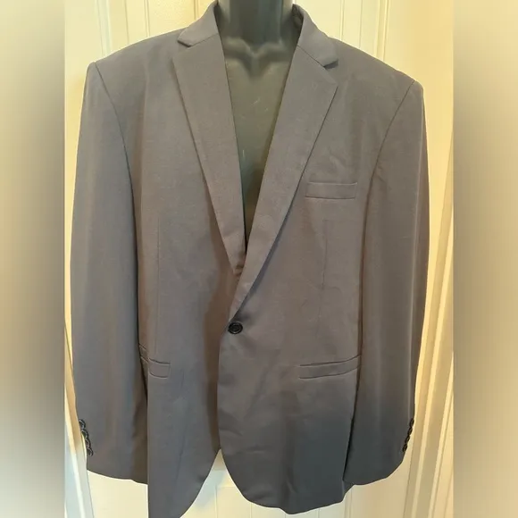 NWT COOFANDY Men's One Button Grey Lightweight Knit Sport Coat, Size XL