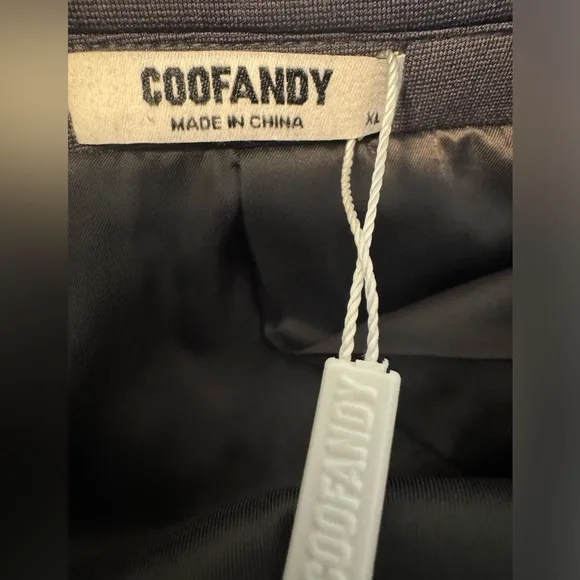NWT COOFANDY Men's One Button Grey Lightweight Knit Sport Coat, Size XL