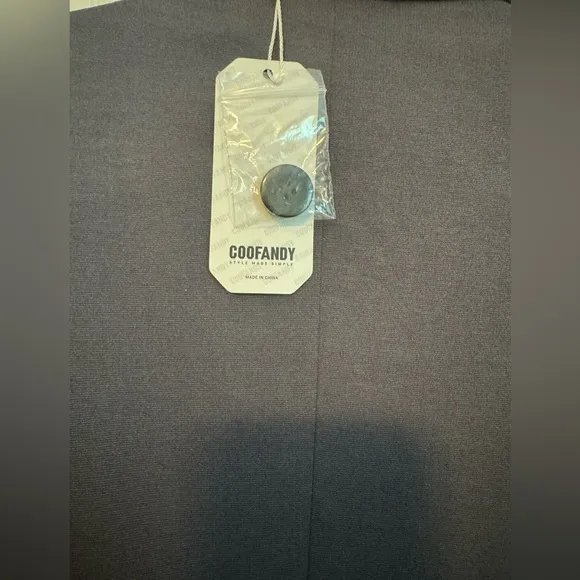 NWT COOFANDY Men's One Button Grey Lightweight Knit Sport Coat, Size XL
