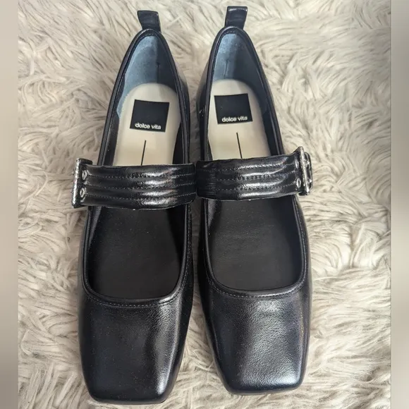 NWT Dolce Vita Arora Patent Leather Mary Jane Ballet Flats in Midnight