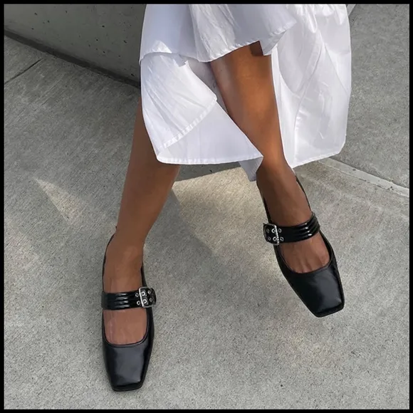 NWT Dolce Vita Arora Patent Leather Mary Jane Ballet Flats in Midnight