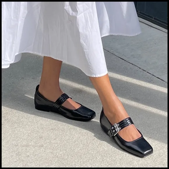 NWT Dolce Vita Arora Patent Leather Mary Jane Ballet Flats in Midnight