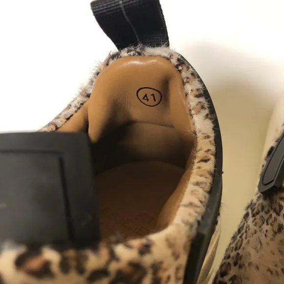 NWT Esse Ut Esse esseutesse leopard cheetah print fur City sneakers