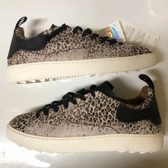 NWT Esse Ut Esse esseutesse leopard cheetah print fur City sneakers