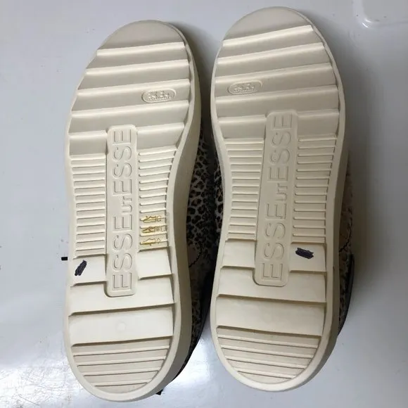 NWT Esse Ut Esse esseutesse leopard cheetah print fur City sneakers