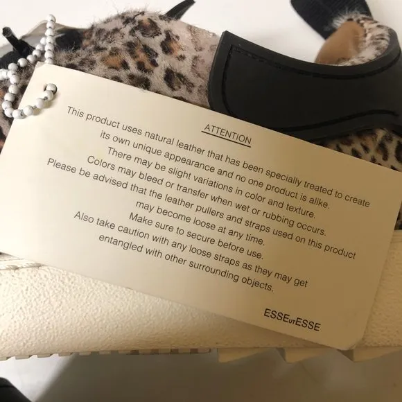 NWT Esse Ut Esse esseutesse leopard cheetah print fur City sneakers