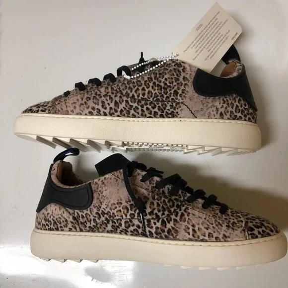 NWT Esse Ut Esse esseutesse leopard cheetah print fur City sneakers