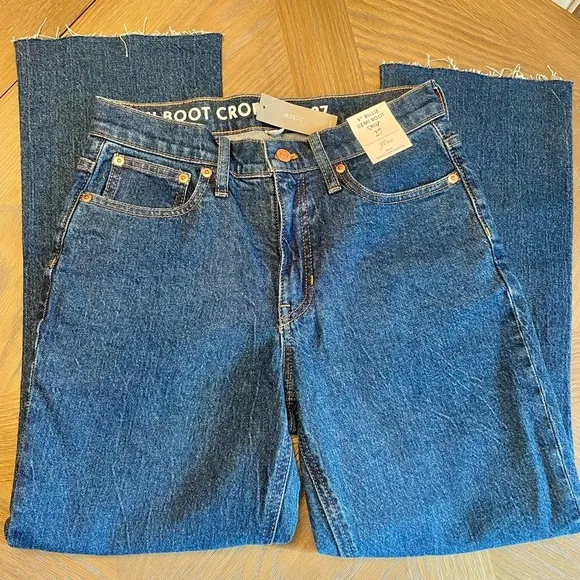NWT J. Crew 9&quot; demi-boot crop jean in Greenbriar wash