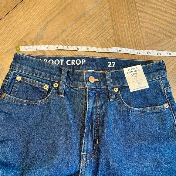 NWT J. Crew 9&quot; demi-boot crop jean in Greenbriar wash