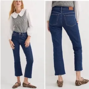 NWT J. Crew 9&quot; demi-boot crop jean in Greenbriar wash